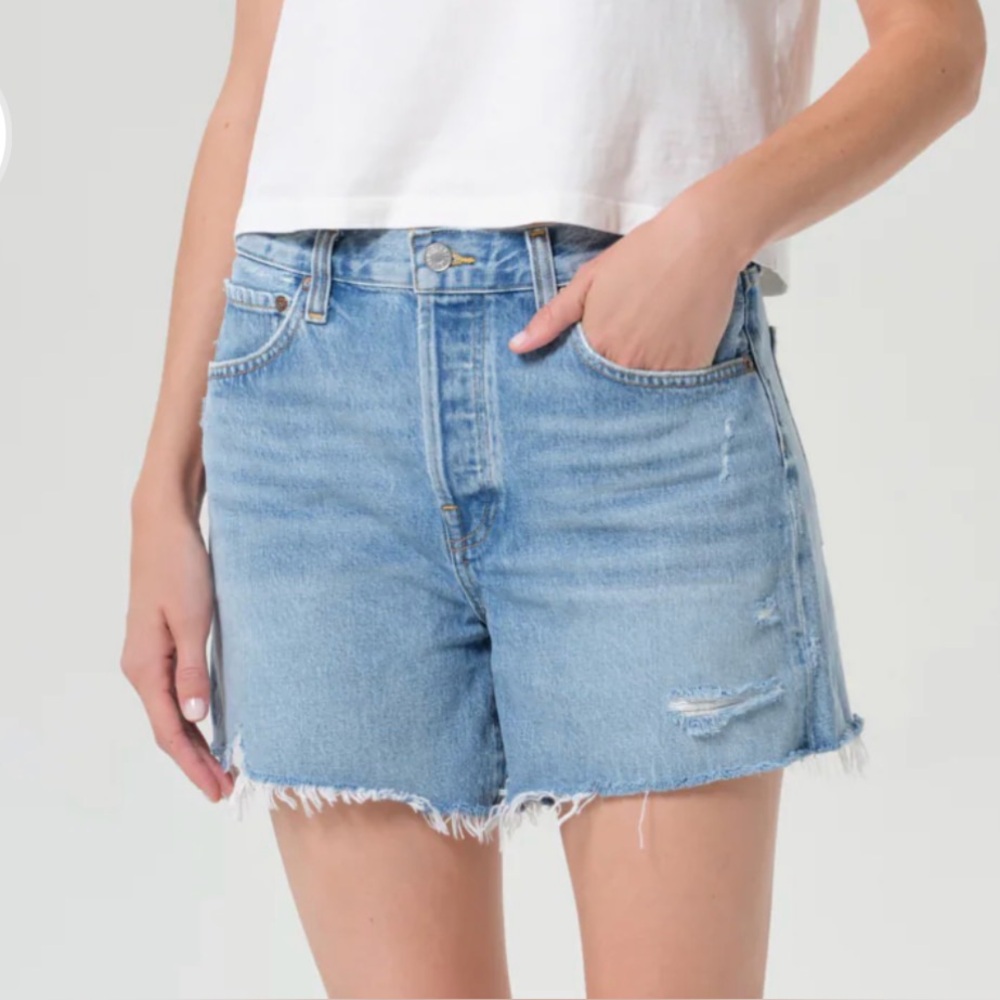 Agolde Women’s Parker Long Denim Short